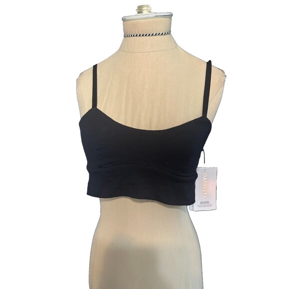 Athleta Well Rested Rib Sleep Bra Black Small - Picture 1 of 4